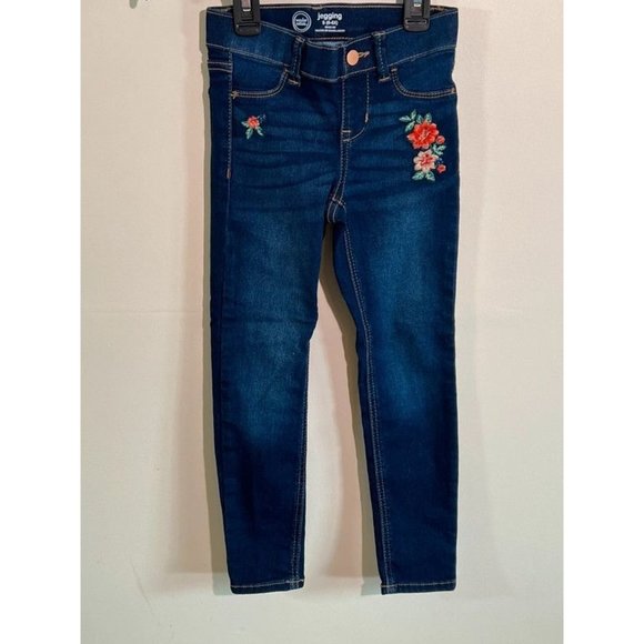 ✨ 5 For $15 ✨ Pants Girls Wonder Nation Flower Embroidered Jeggings Size 6x - Picture 3 of 6